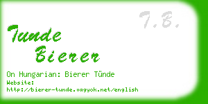 tunde bierer business card